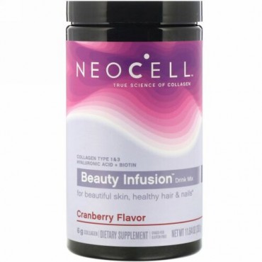 Neocell, Beauty Infusion（ビューティーインフュージョン）ドリンクミックス、クランベリー、330 g（11.64 oz）
