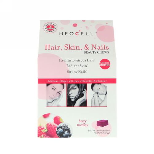Neocell, ヘア、スキン＆ネイル・ビューティチューズ、ベリーメドレー、ソフトチュー30個 (Discontinued Item)