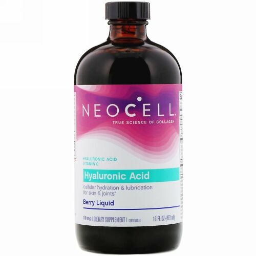 Neocell, ヒアルロン酸、ベリーリキッド、50mg、473ml（16液量オンス）