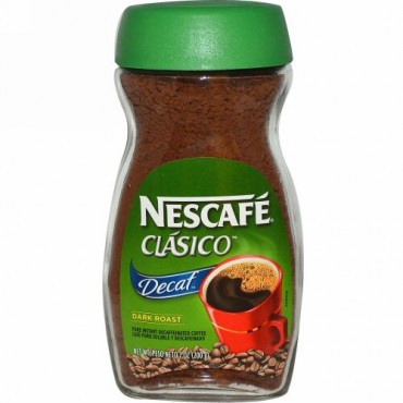 Nescafé, Clasico、ピュア・インスタント・デカフェ・コーヒー、デカフェ、ダークロースト、 7 オンス(200 g)
