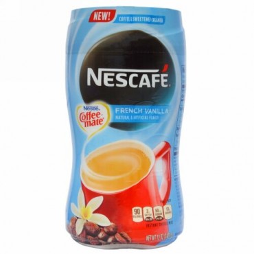 Nescafé, Nestle® コーヒーメイト®, インスタントコーヒーミックス & 甘いクリーマー, フレンチバニラ, 12 オンス (340.1 g) (Discontinued Item)