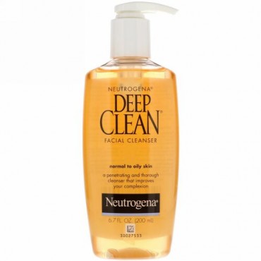 Neutrogena, ディープクリーン、フェイシャルクレンザー、6.7液量オンス (200 ml) (Discontinued Item)