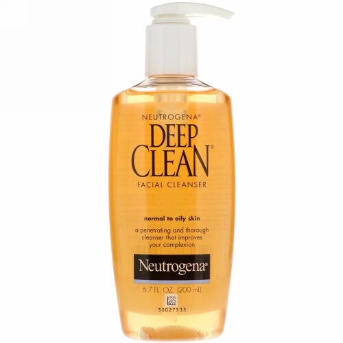 Neutrogena, ディープクリーン、フェイシャルクレンザー、6.7液量オンス (200 ml) (Discontinued Item)
