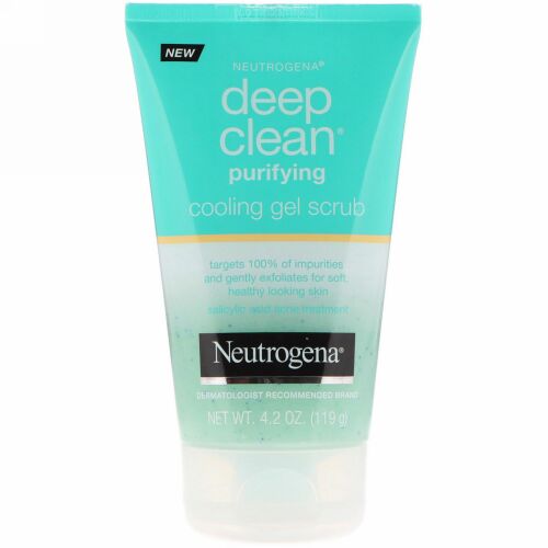 Neutrogena, ディープクリーン、解毒作用、クーリングジェルスクラブ、4.2 oz (119 g)