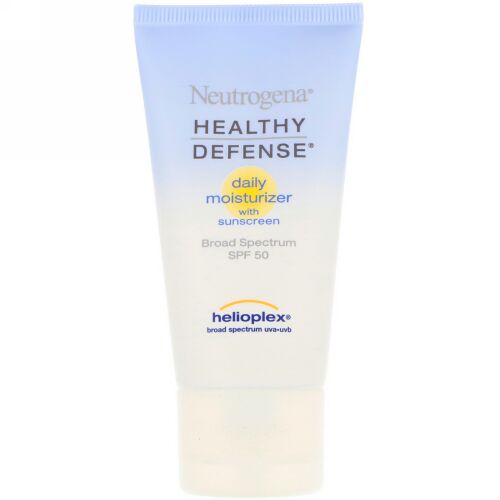 Neutrogena, ヘルシーディフェンス、サンスクリーン配合デイリーモイスチャライザー、ブロードスペクトラムSPF 50、1.7液量オンス (50 ml) (Discontinued Item)