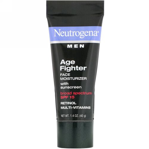Neutrogena, 男性用、エイジファイター・フェイスモイスチャライザー　　日焼け止め効果、 SPF 15、 1.4 オンス (40 g)