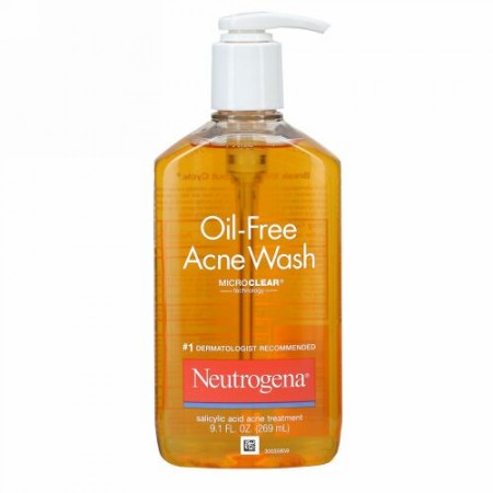 Neutrogena, オイルフリー・アクネウォッシュ（ニキビ用洗顔料）、9.1液量オンス (269 ml)