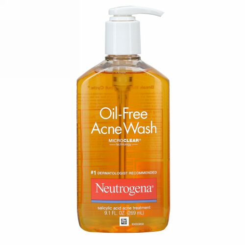 Neutrogena, オイルフリー・アクネウォッシュ（ニキビ用洗顔料）、9.1液量オンス (269 ml)