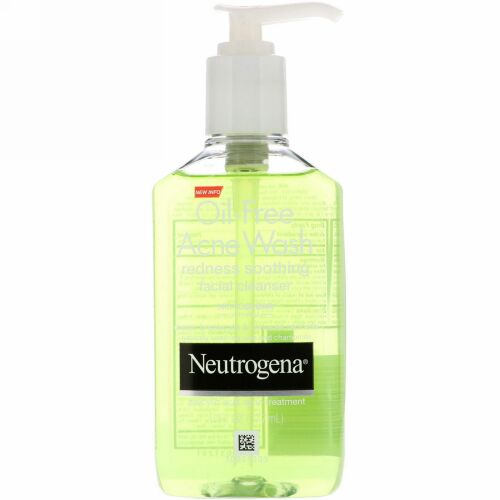 Neutrogena, オイルフリーアクニウォッシュ、発赤鎮静化フェイシャルクレンザー、6 fl oz (177 ml)