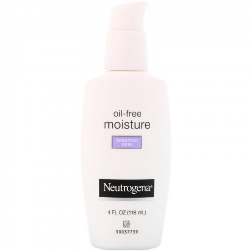 Neutrogena, オイルフリーモイスチャー、ウルトラジェントルフェイシャルモイスチャライザー、敏感肌用、4液量オンス (118 ml)