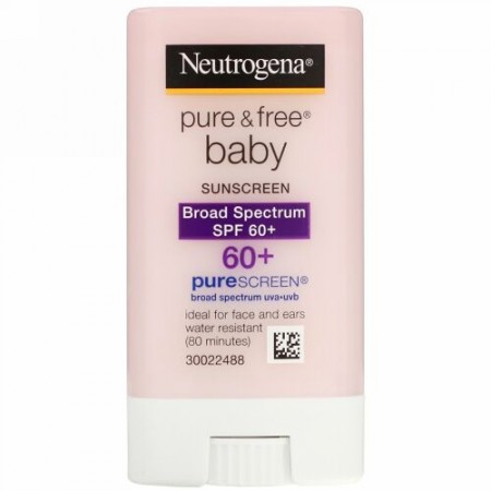 Neutrogena, ピュア& フリーベイビー日焼け止め、 SPF 60+、 0.47 oz (13 g)