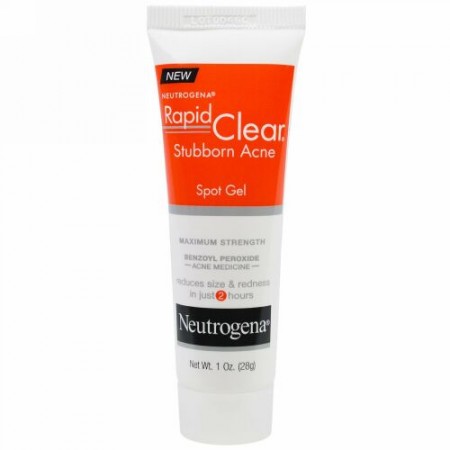 Neutrogena, ラピッドクリア、スタバーン・アクネスポットジェル、最強力、1オンス（28 g）