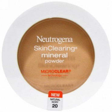 Neutrogena, スキンクリアリング・ミネラルパウダー、 ナチュラルアイボリー 20、 0.38 オンス (11 g) (Discontinued Item)