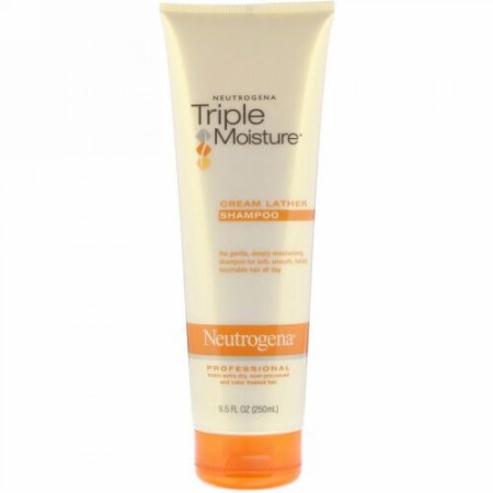Neutrogena, トリプルモイスチャー、クリーム泡立ちシャンプー、8.5液量オンス (250 ml) (Discontinued Item)