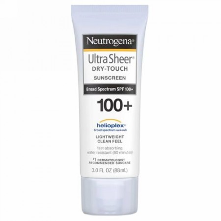 Neutrogena, ウルトラシアー、ドライタッチサンスクリーン SPF 100+、3 fl oz (88 ml)