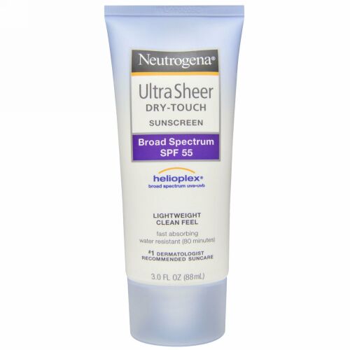 Neutrogena, ウルトラシアー・ドライタッチサンスクリーン、 SPF 55、 3.0 液量オンス (88 ml)