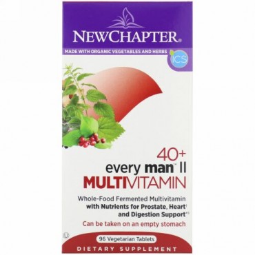 New Chapter, 40+ Every Man II Multivitamin, 96 Vegetarian Tablets (Discontinued Item)