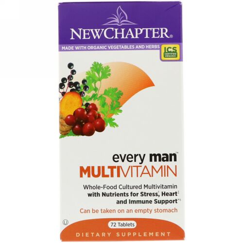 New Chapter, Every Man, Multivitamin, 72 Tablets (Discontinued Item)