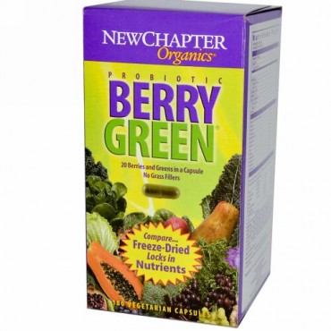 New Chapter, Organics, Berry Green, 180 Veggie Caps (Discontinued Item)
