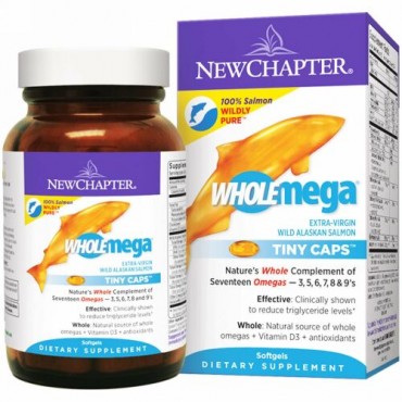 New Chapter, ホールメガ、タイニーキャプス、 500 mg、 90ソフトジェル (Discontinued Item)
