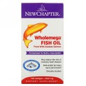 New Chapter, Wholemega Fish Oil, From Wild Alaskan Salmon, 1,000 mg, 120 Softgels