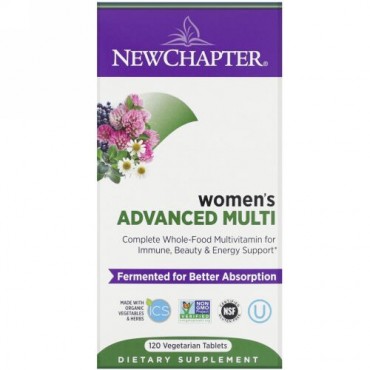 New Chapter, Women's Advanced Multi, 120 Vegetarian Tablets