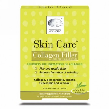 New Nordic, Skin Care、コラーゲン・フィラー、60 錠