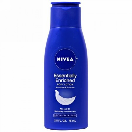 Nivea, エッセンシャリー・エンリッチド・ローション 、アーモンドオイル、2.5液量オンス（75 ml） (Discontinued Item)