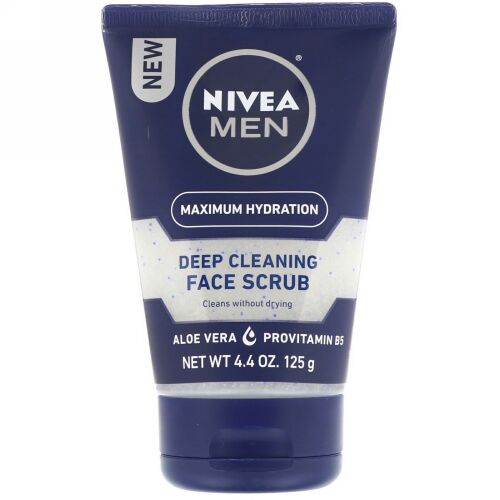 Nivea, 男性向け、ディープクレンジング・フェイススクラブ、オリジナル、4.4 オンス（125 g）