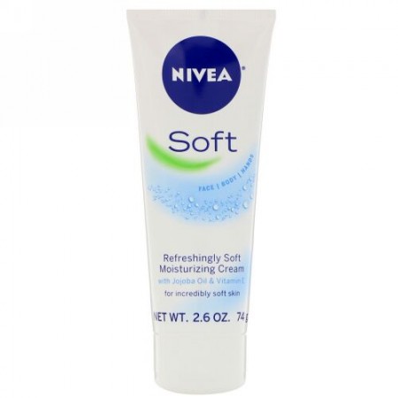 Nivea, 爽やかでソフトなモイスチャライジングクリーム、2.6オンス（74g）