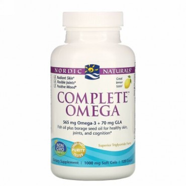 Nordic Naturals, コンプリートオメガ、 レモン、 1000 mg、 120 ソフトジェル