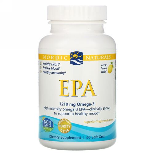 Nordic Naturals, EPA、 レモン、 1000 mg、 ソフトジェル60錠
