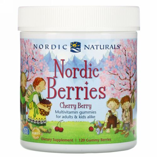 Nordic Naturals, ノルディック・ベリー、チェリー・ベリー、グミベリー120個
