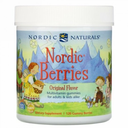 Nordic Naturals, Nordic Berries、マルチビタミングミ、オリジナルフレーバー、グミベリー120粒