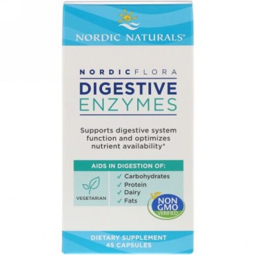 Nordic Naturals, ノルディックフローラ消化酵素、45カプセル (Discontinued Item)