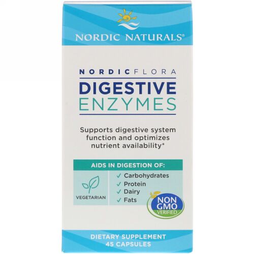 Nordic Naturals, ノルディックフローラ消化酵素、45カプセル (Discontinued Item)