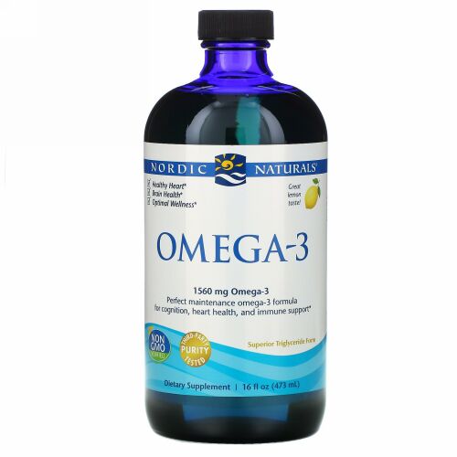 Nordic Naturals, Omega-3, Lemon, 1,560 mg, 16 fl oz (473 ml)