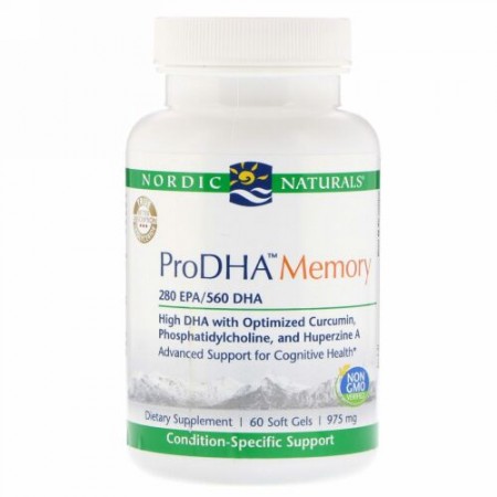 Nordic Naturals, プロDHAメモリー、975mg、ソフトゲル60粒 (Discontinued Item)