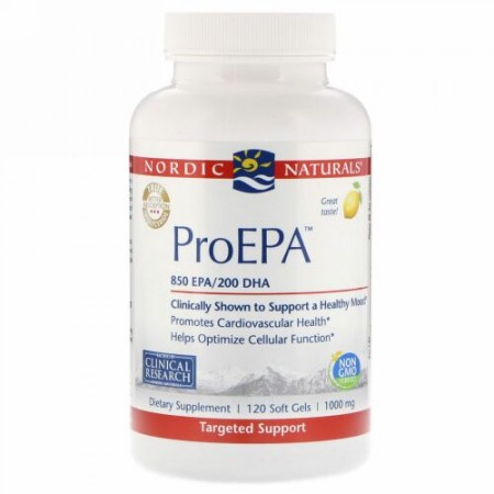 Nordic Naturals, ProEPA, Lemon, 1,000 mg, 120 Softgels (Discontinued Item)