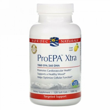 Nordic Naturals, プロエパXtra、レモン、1,000 mg、120ソフトジェル