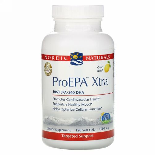 Nordic Naturals, プロエパXtra、レモン、1,000 mg、120ソフトジェル