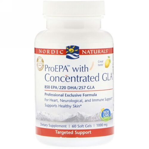 Nordic Naturals, ProEPA with Concentrated GLA, Lemon, 1,000 mg, 60 Soft Gels
