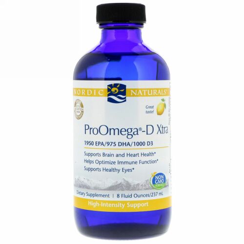 Nordic Naturals, ProOmega-D Xtra, Lemon Flavor, 8 fl oz (237 ml) (Discontinued Item)
