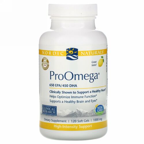 Nordic Naturals, プロオメガ、レモン、1,000 mg、ソフトジェル120錠