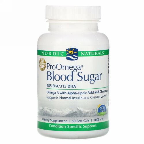 Nordic Naturals, ProOmega Blood Sugar, 1,000 mg, 60 Softgels