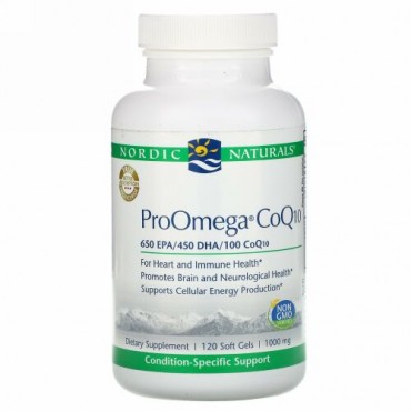 Nordic Naturals, ProOmega CoQ10、1,000 mg、120ソフトジェル
