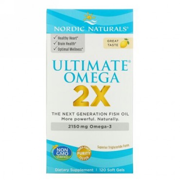 Nordic Naturals, Ultimate（アルティメット）オメガ2X、2,150mg、ソフトジェル120粒