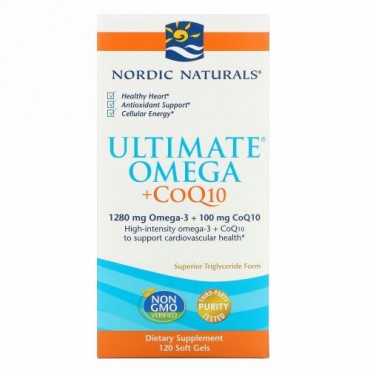 Nordic Naturals, Ultimate Omega（アルティメットオメガ）＋コエンザイムQ10、1,000mg、ソフトジェル120粒