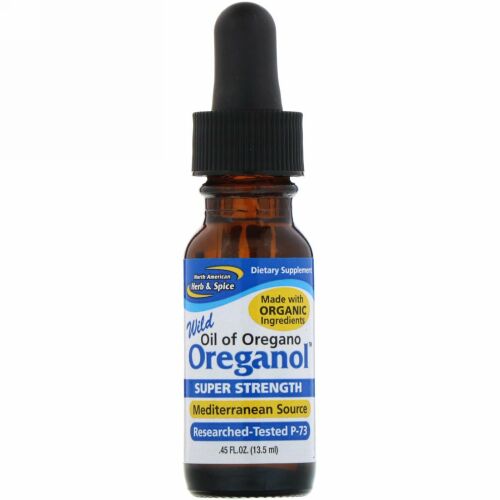 North American Herb & Spice, オレガノール、 スーパー 強力、 .45 fl oz (13.5 ml)