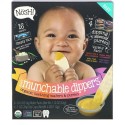 NosH!, ベビーマンチャブルディッパー、オーガニックティージングウエハー＆ピューレ、バラエティパック、8枚のウエハーパックと4個のディップカップ (Discontinued Item)